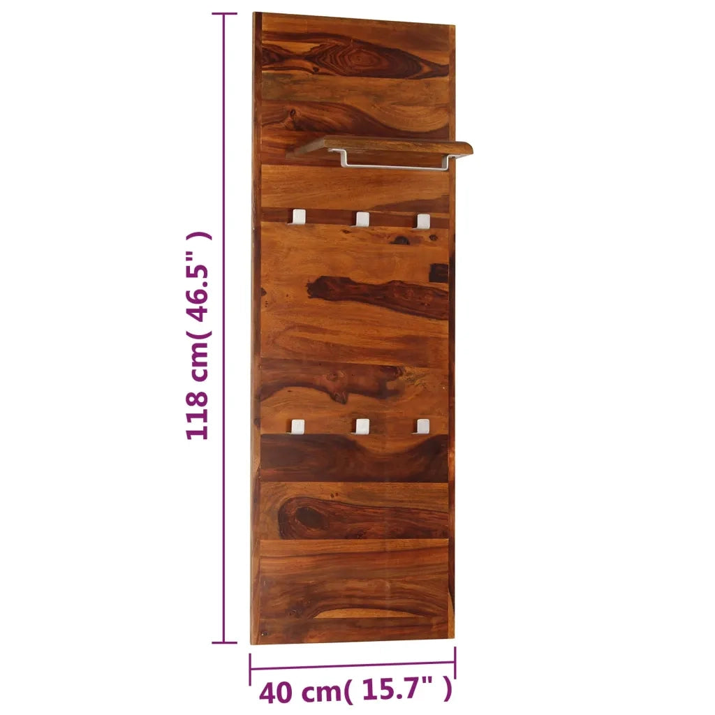 Appendiabiti in Legno Massello di Acacia 118x40 cm 246351