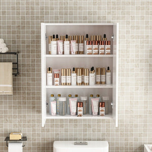 Mobile da Bagno Sospeso 60 cm 2 Ante Moderno e Salvaspazio