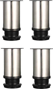4 pezzi di piedi di tavolo in metallo con gambe regolabili altezza 0-15 mm in acciaio inossidabile con basi in acciaio inossidabile 8 cm con viti in acciaio inossidabile