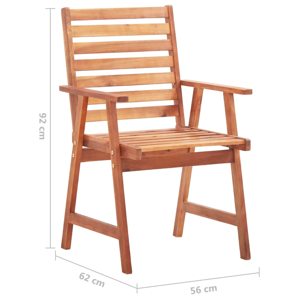 Sedie da Pranzo da Esterni con Cuscini 8 pz Massello di Acacia cod mxl 8599