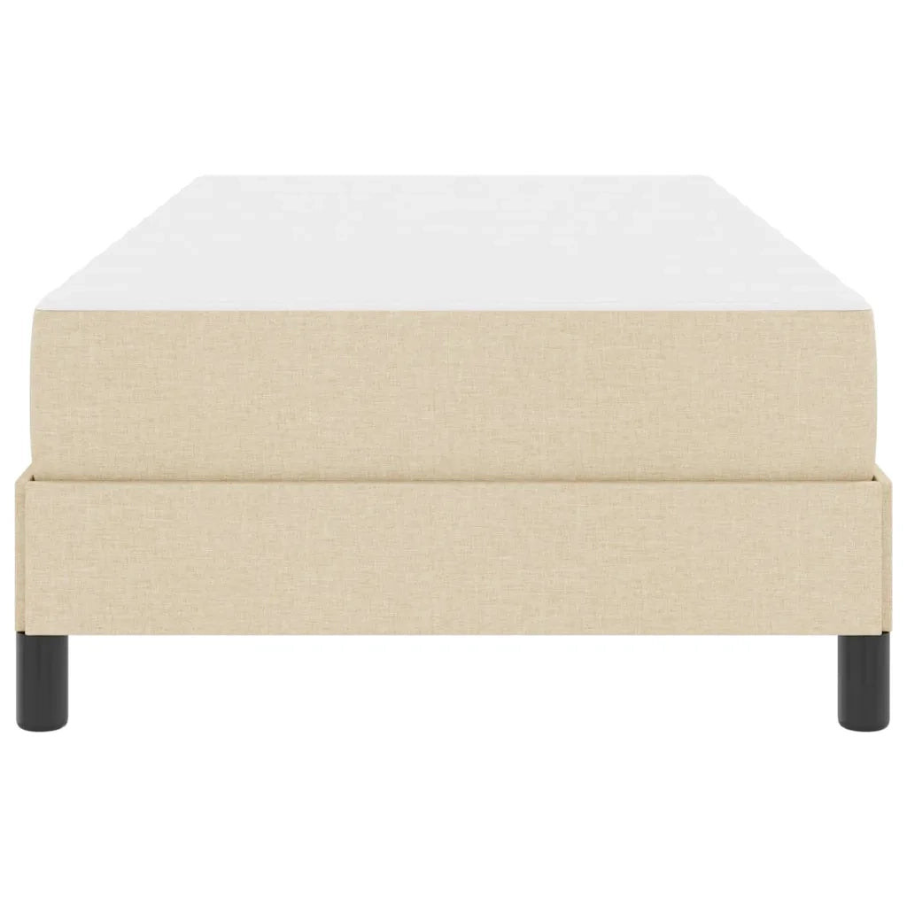 Letto a molle con materasso Crema 80 x 200 cm Tessuto