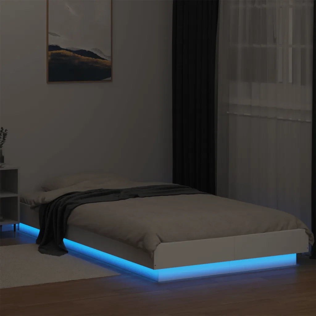 Giroletto con Luci LED Bianco 75x190 cm in Legno Multistrato 3281154