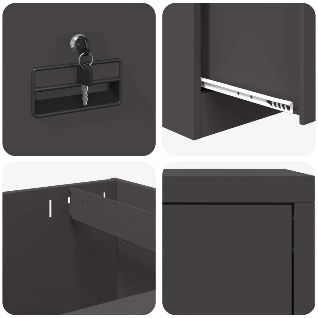 Armadio per File con cassetto Nero 45,5 x 42 x 106,5 cm CFW5580205
