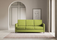 Divano 3 Posti 198x85x85 cm Karay in Tessuto Verde