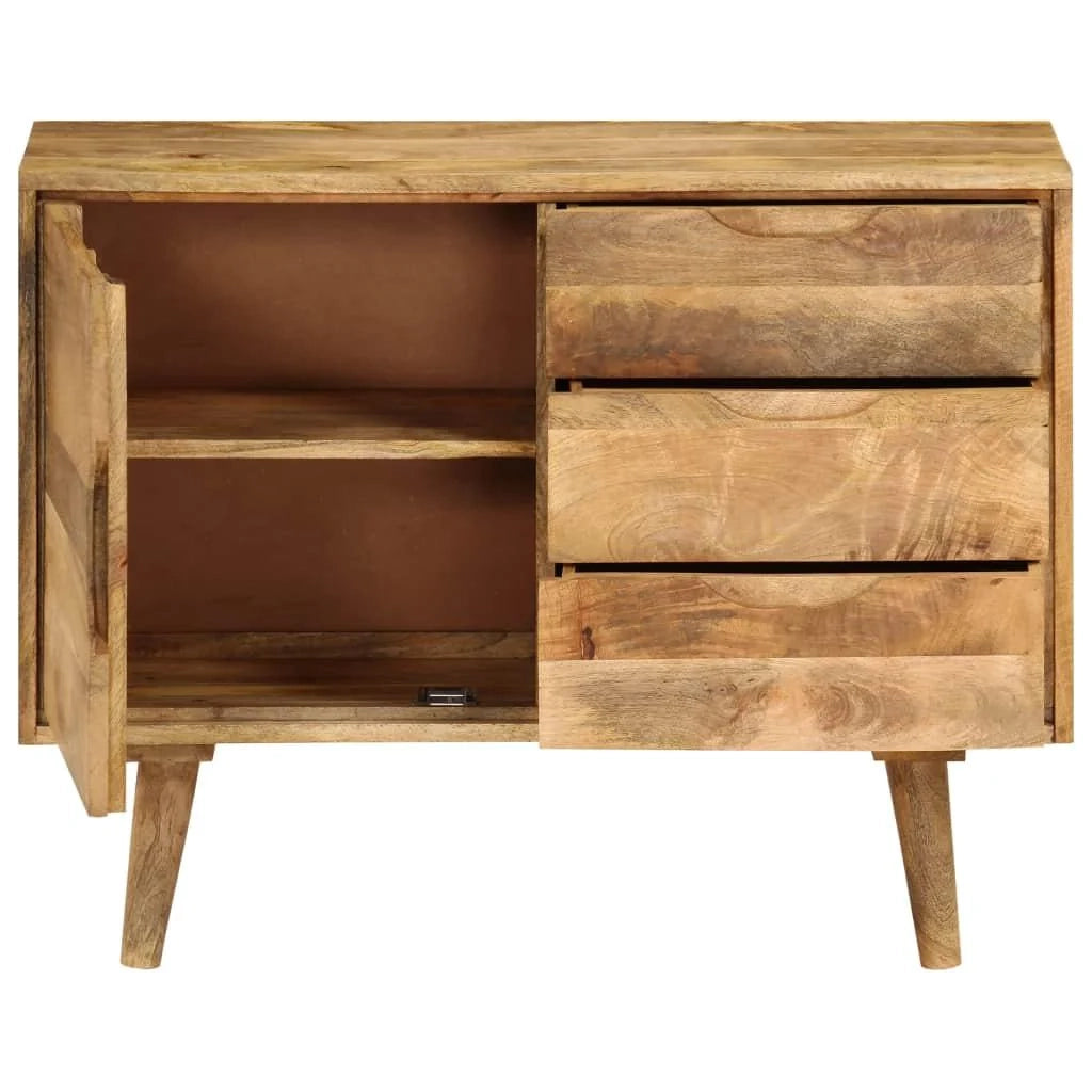 Buffet credenza mobiletto consolle mobile contenitore legno massello di mango 90 cm 4402095