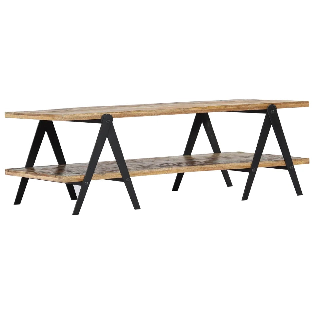 Tavolino da Salotto 115x60x40 cm in Legno Massello di Recupero 248095