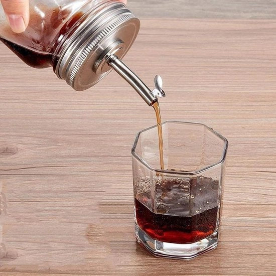 Tappi di drenaggio in acciaio inossidabile (4 pezzi) per contenitori da conserva - Ideali per aceto e olio - Duraturo e inossidabile - Soluzione pratica per la conservazione dei cibi