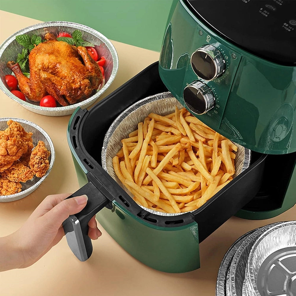 Trade Shop - Set 10pz Vassoio Contenitore Antiaderente Alluminio Per Friggitrice Aria Accessori Cucina -