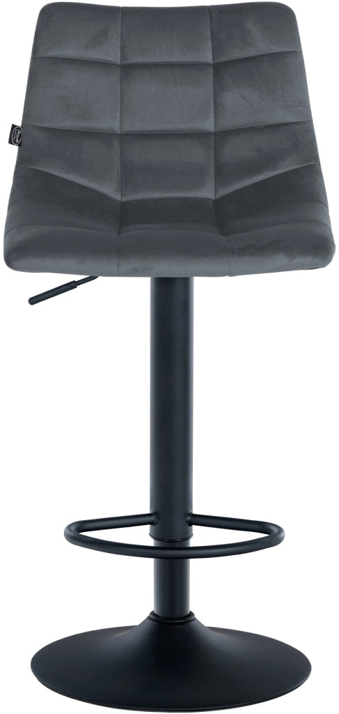 2er Set Barhocker Jerry Samt schwarz