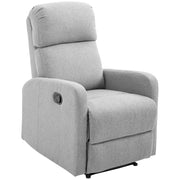 Poltrona Relax Reclinabile fino a 168¡ã con Poggiapiedi, 67x83x107 cm, Grigia