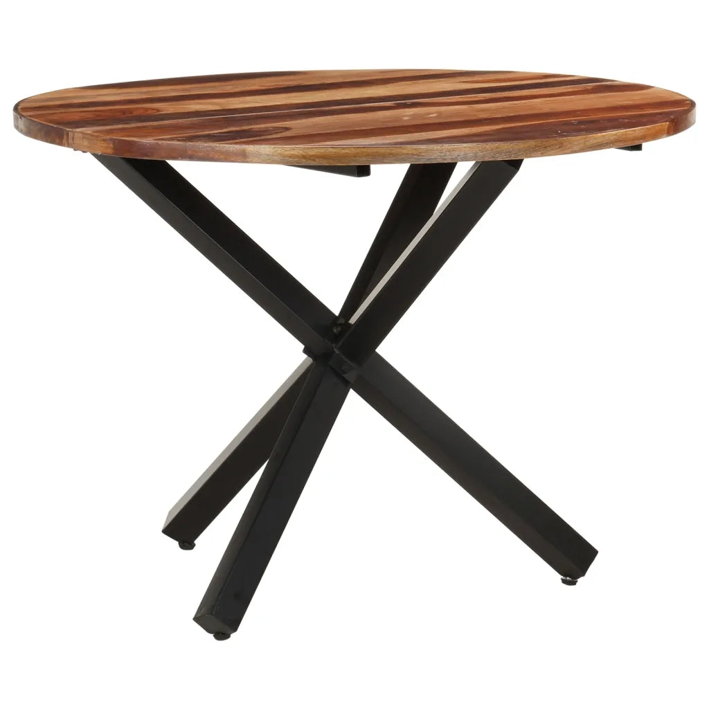 Tavolo da Pranzo 100x100x75 cm Legno di Acacia Finitura Ambra 321683