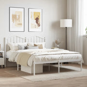 Giroletto con Testiera Metallo Bianco 140x190 cm 373838