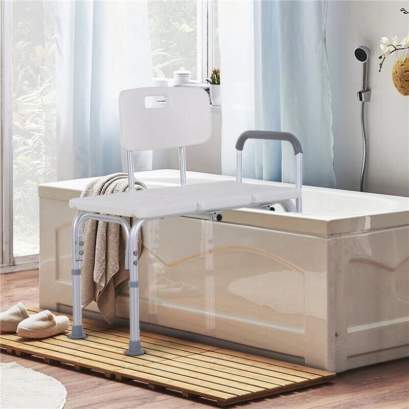 SEDIA PER DOCCIA E VASCA ALTEZZA REGOLABILE 6 LIVELLI ANTISCIVOLO 79X57X80-92CM