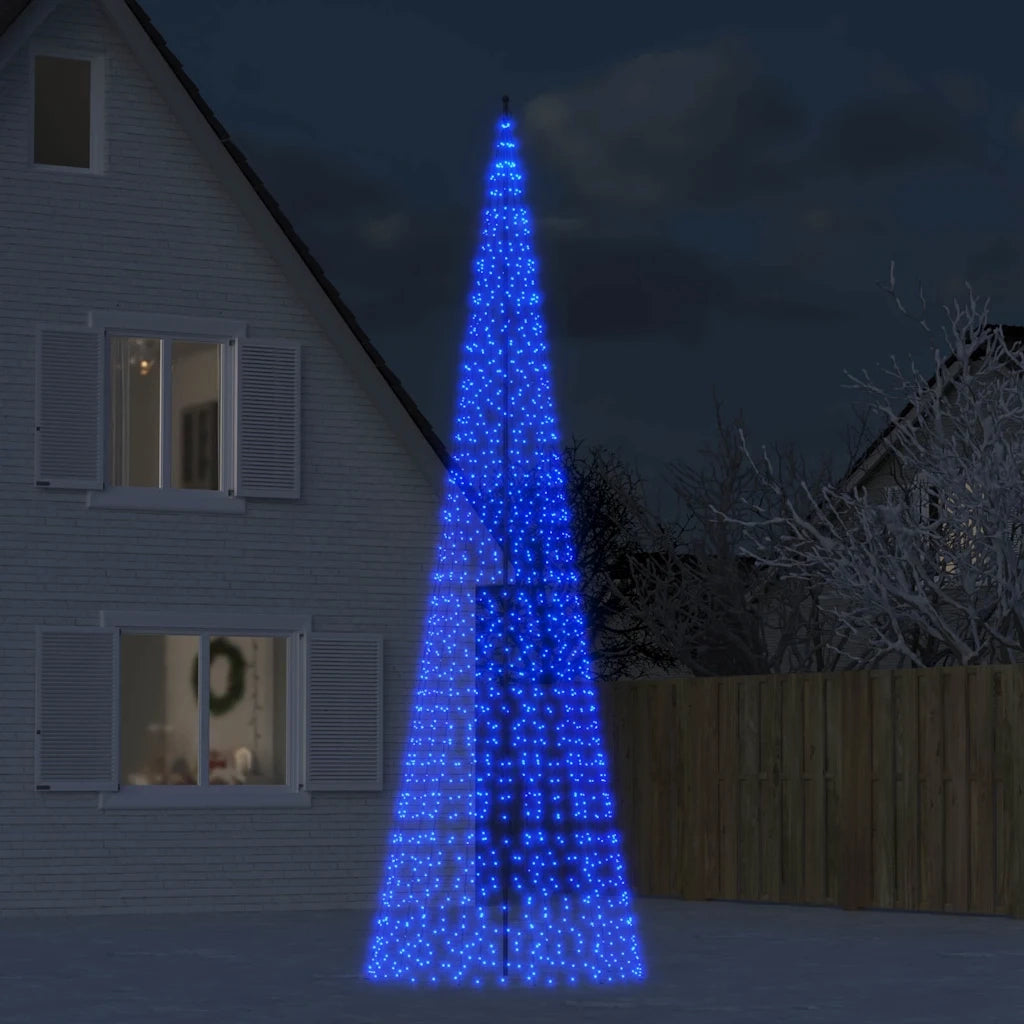 Illuminazione Albero di Natale su Pennone 1534LED Blu 500cmcod mxl 131341
