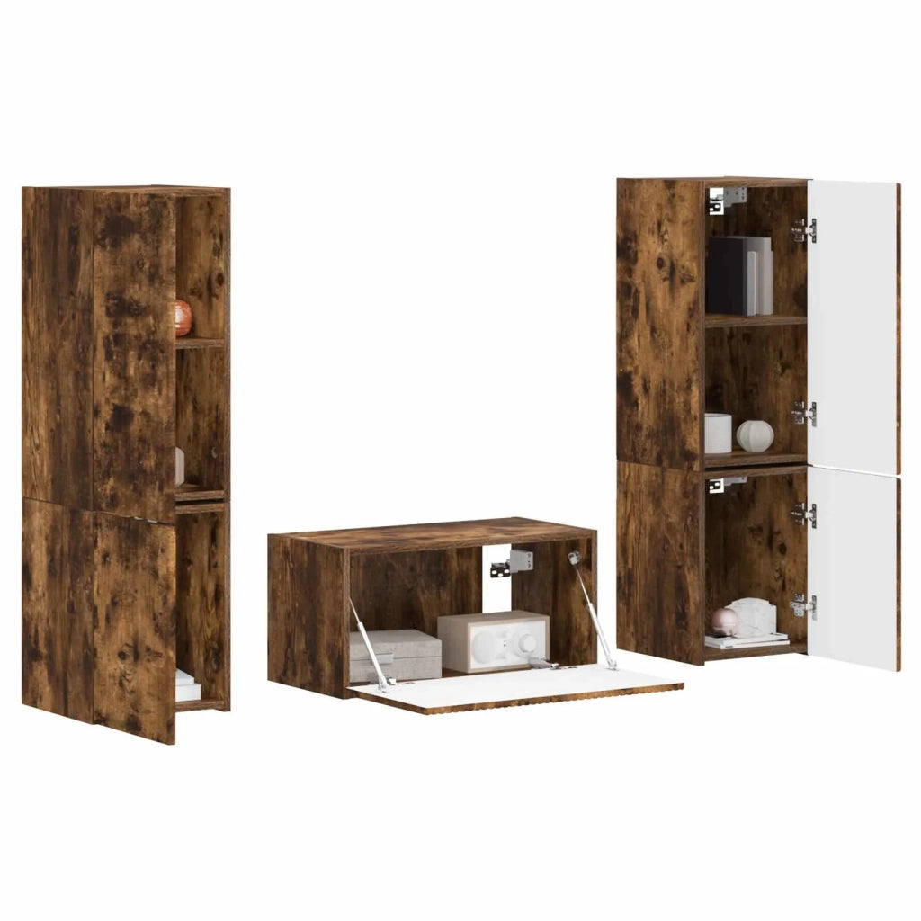 Set mobile TV 5 pcs Rovere fumé Legno multistrato