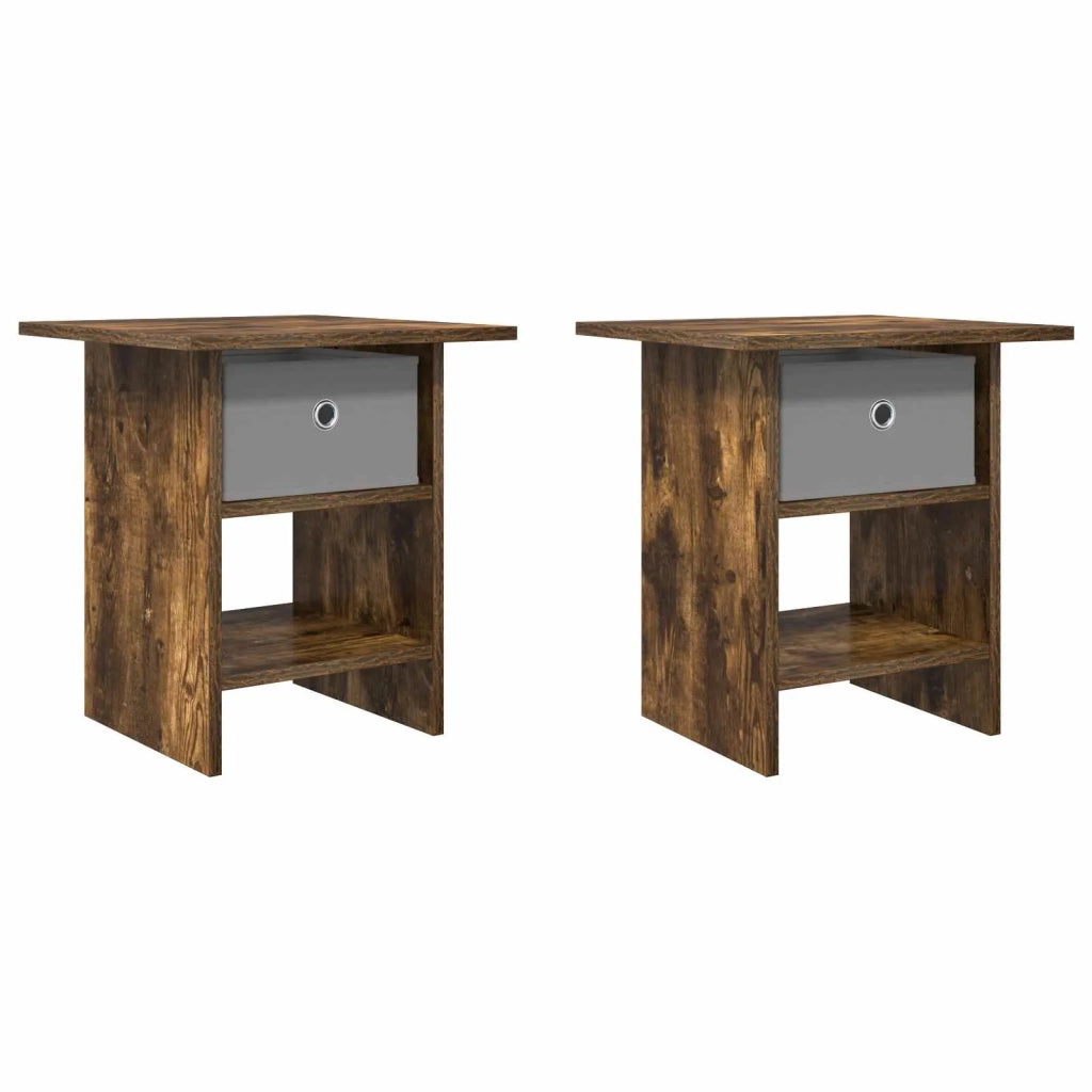 Comodino 2 pcs Rovere fumé 41 x 40 x 45 cm Legno multistrato 8000445