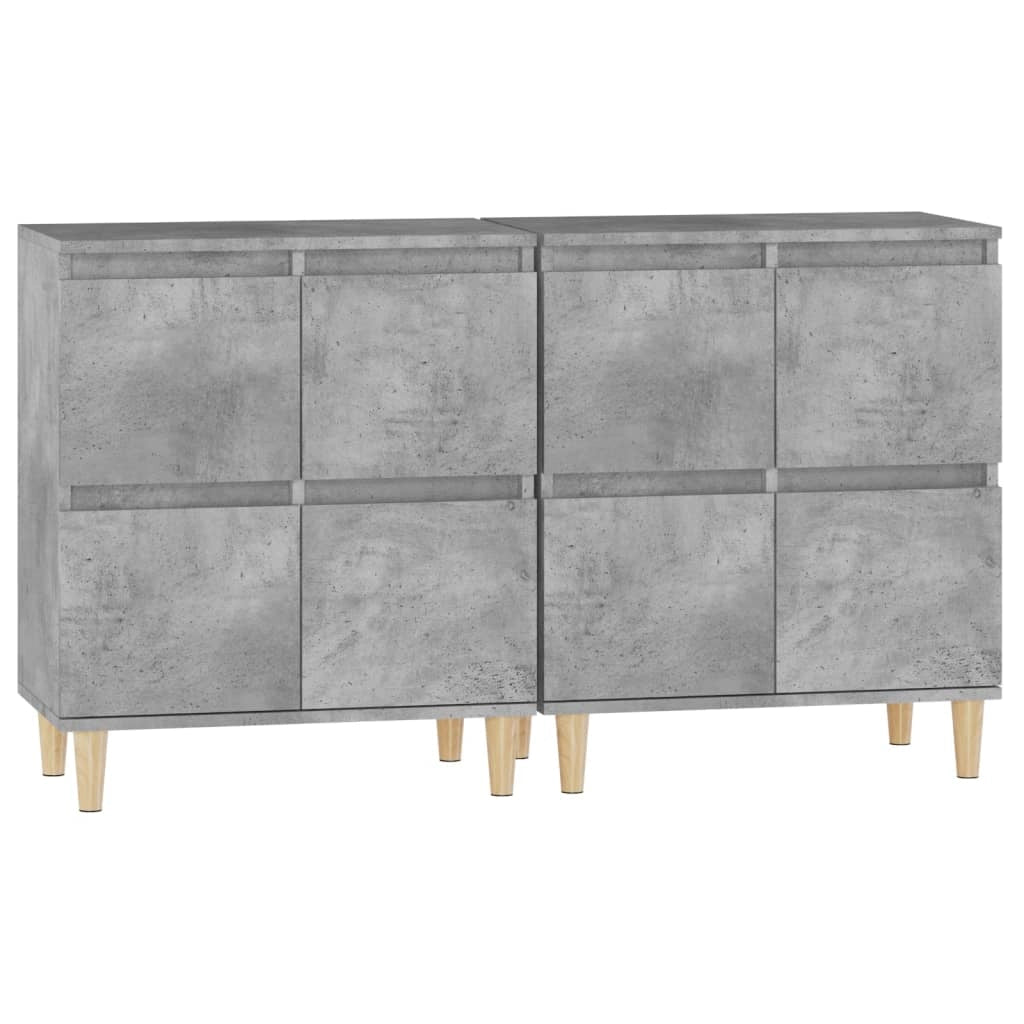 Buffet credenza cassettiera armadio mobile contenitore organizer per cucina soggiorno salotti set da 2 60 x 35 x 70 cm legno ingegnerizzato grigio 02_0036863