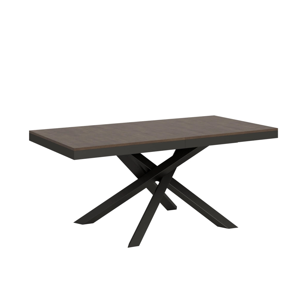 Tavolo allungabile 90x180/284 cm Volta Evolution Noce telaio Antracite