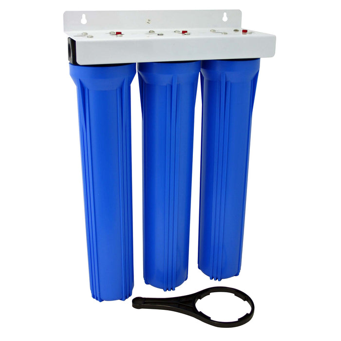 Naturewater Filtro dell'acqua a 3 livelli NW-BRK03, con cartucce filtranti da 508 mm, attacco tubo 26,16 mm