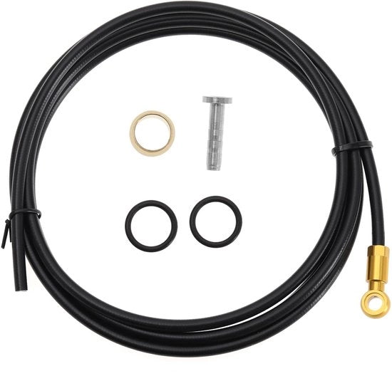 Set di guida cavo 2m - Cavo guida a 5 fili - Testa olio BH90 - Anelli di chiusura - Viti - Adatto per Shimano Deore/SLX/XT/XTR