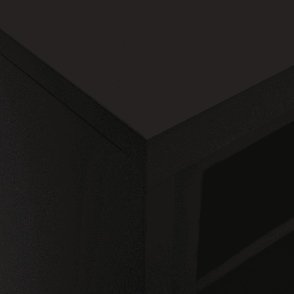 Armadio con Ante Scorrevoli Nero 90x40x90 cm in Acciaio cod mxl 50113