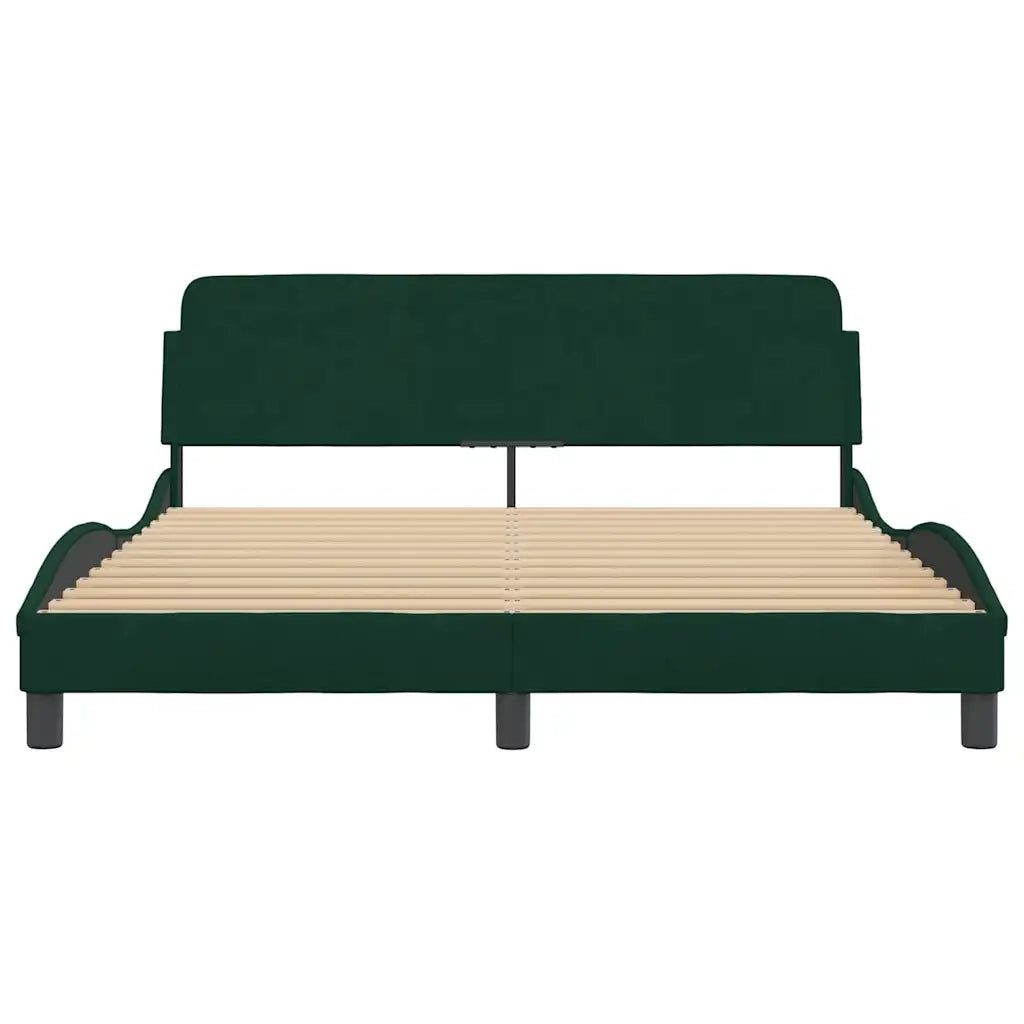 Giroletto Dover Verde Scuro 160x200 cm in Velluto 373215