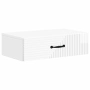 Tavolino da Parete Laterale Bianco Lucido 59 x 34,5 x 17 cm