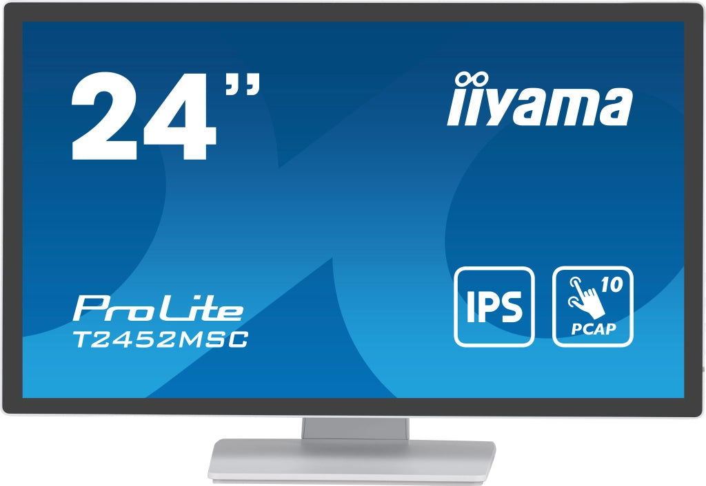Iiyama prolite t2452msc-w1 monitor pc 60,5 cm (23.8") 1920 x 1080 pixel full hd lcd touch screen multi utente bianco