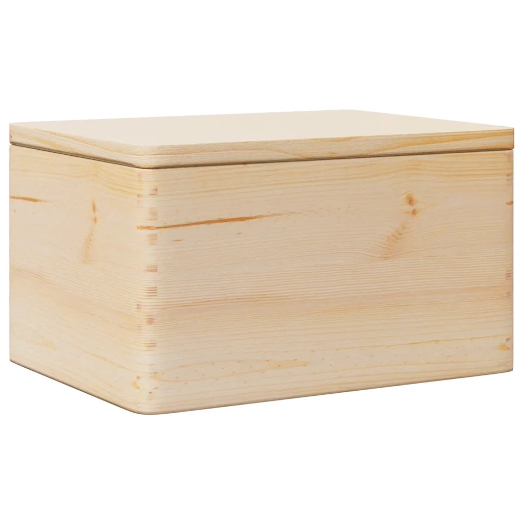 Scatola in Legno con Coperchio 40x30x23 cm Legno Massello Pino 4017390