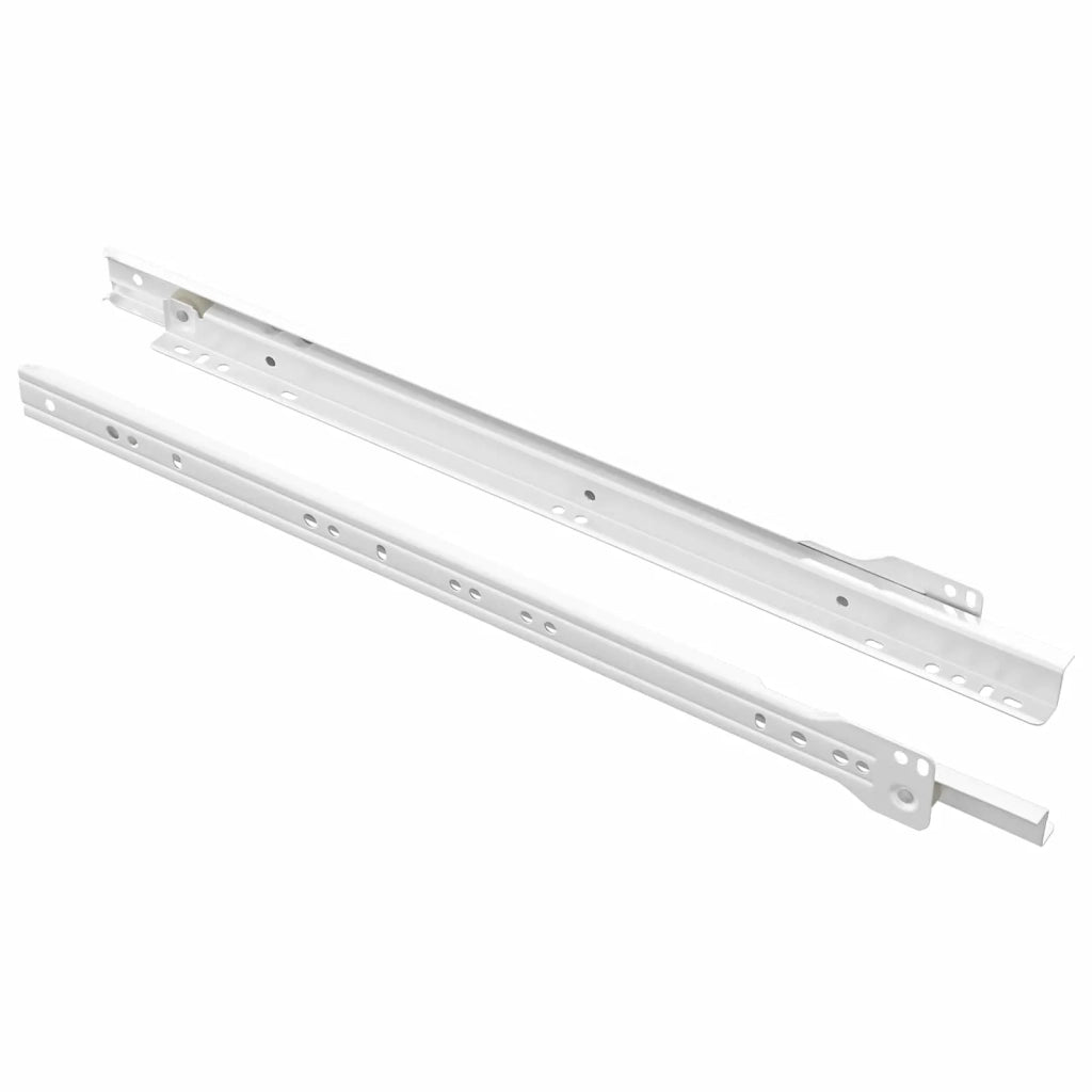 Scorrevole per cassetti 2 pcs Bianco 400 mm Acciaio 864656