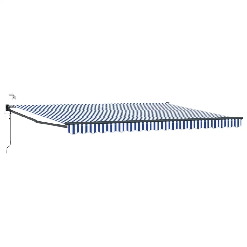 Tettuccio Elettrico Retrattile Blu e Bianco 4 x 2 m 3419740
