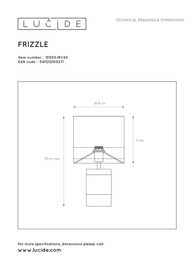 Lampada tavolo Lucide Extravaganza Frizzle marrone E14 40W