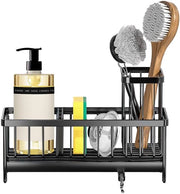 Organizzatore per contenitori da doccia con supporto per spazzola rimovibile Organizzatore per contenitori da doccia con cassetto di scarico per cucina e bagno
