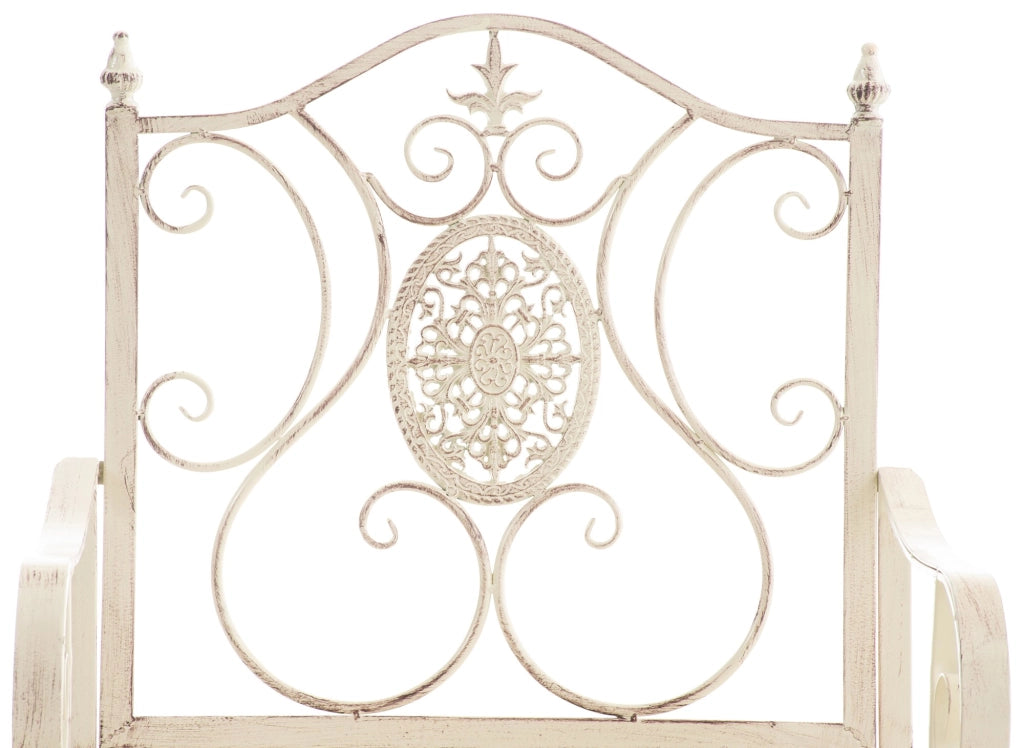 Set di 2 sedie da giardino Punjab con braccioli crema antica