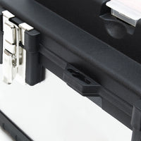 Valigetta porta attrezzi Cassetta Acciaio inox con telaio in plastica Con portautensili e maniglia