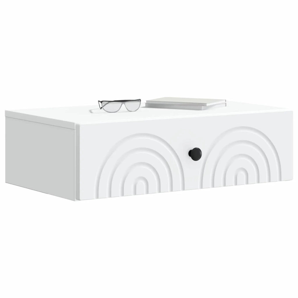 Tavolino da Parete Laterale Bianco 59 x 34,5 x 17 cm 898145