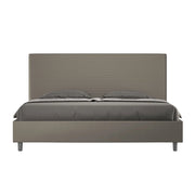 BS COM Letto con rete imbottito 180x200 similpelle cappuccino