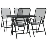 Set da Pranzo da Giardino 5pz | Set Salotto da Giardino Antracite in Rete Metallica