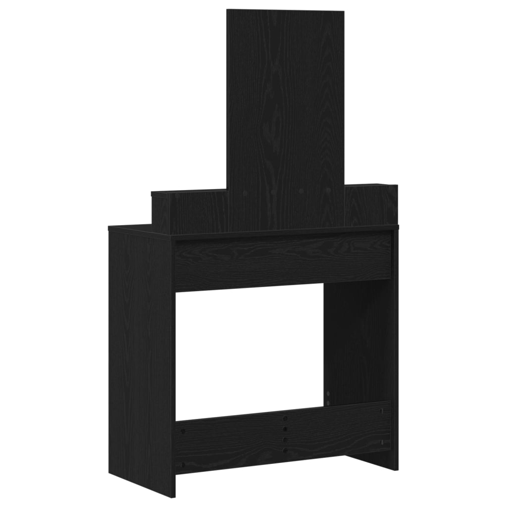 Toeletta con Cassetti Rovere Nero 79x41x140 cm