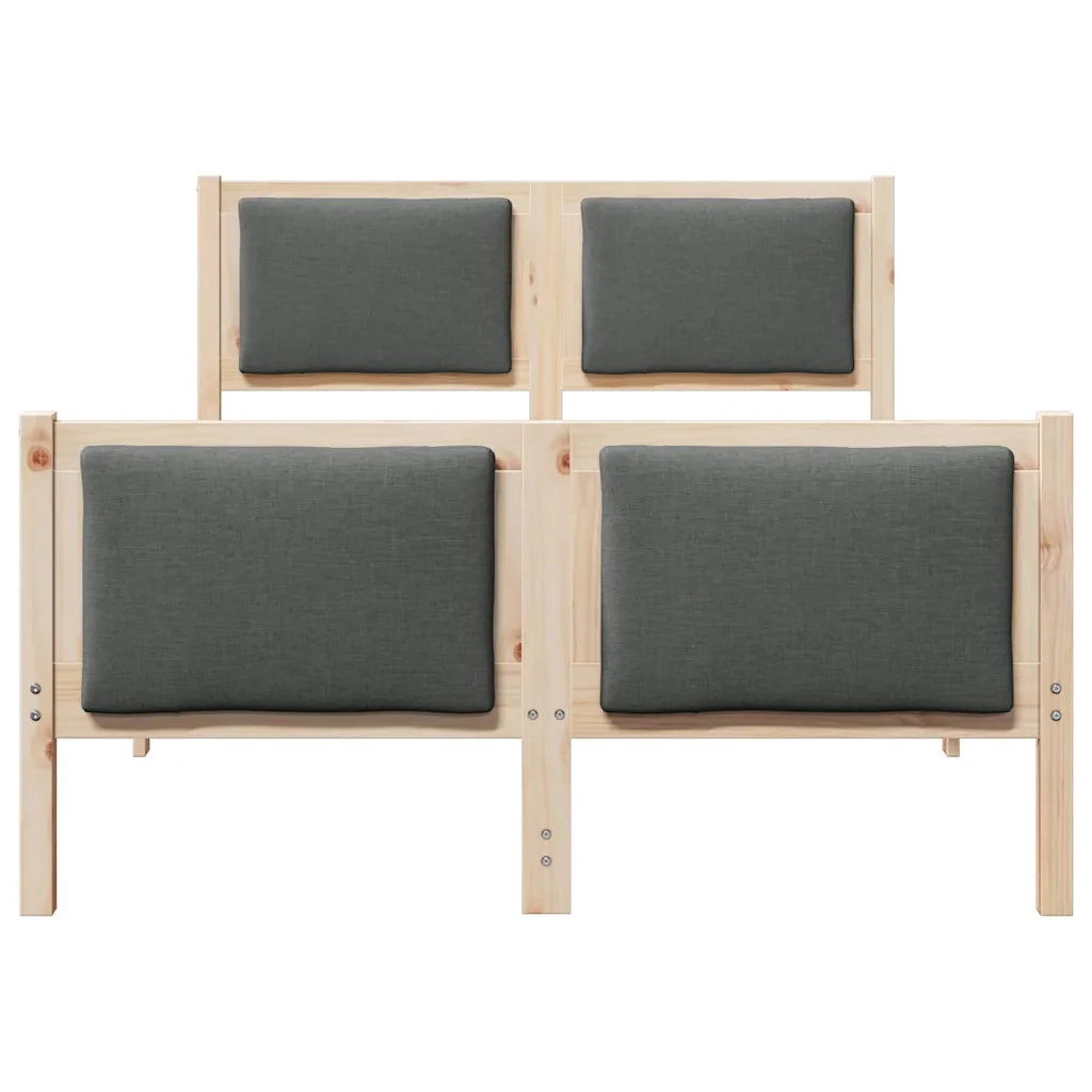 Struttura del letto Grigio scuro 120 x 190 cm Tessuto 878345