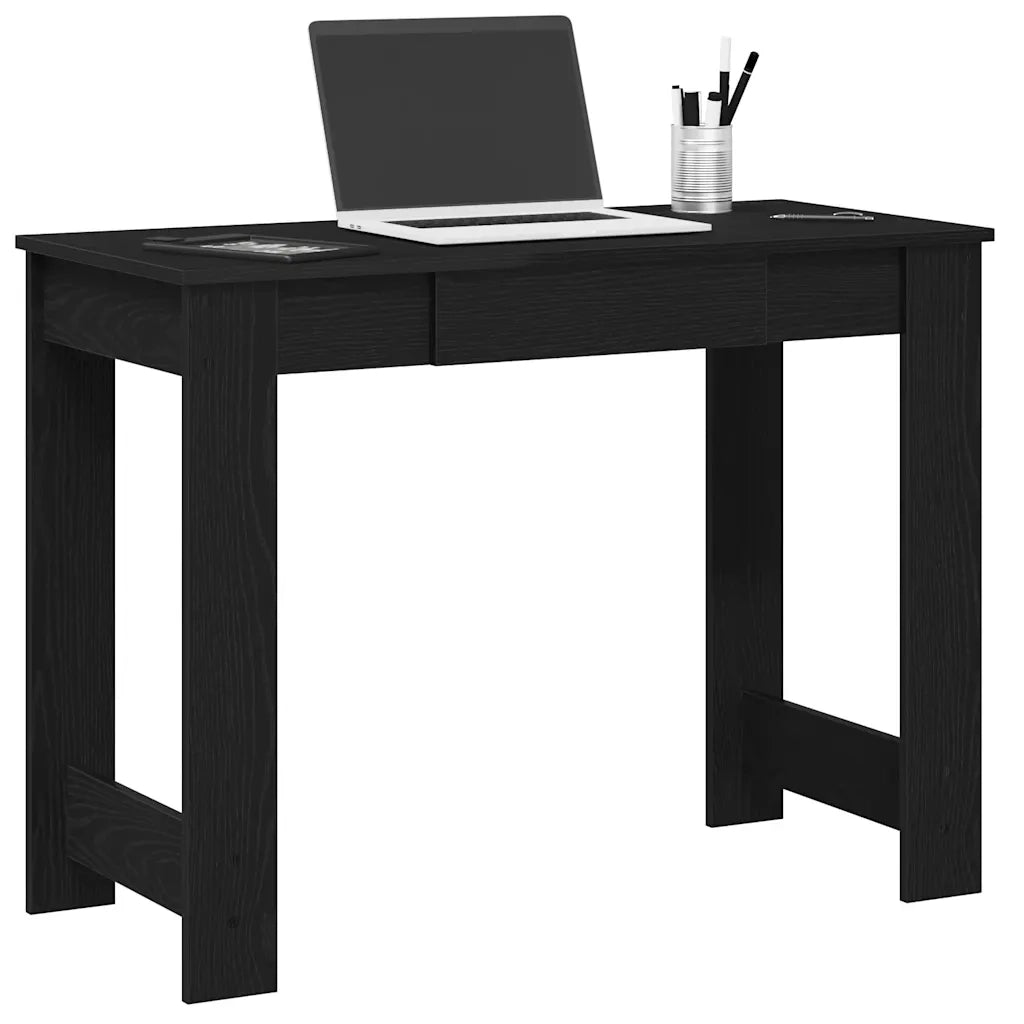 vidaXL Scrivania Nera 100x45x75 cm in Legno Multistrato