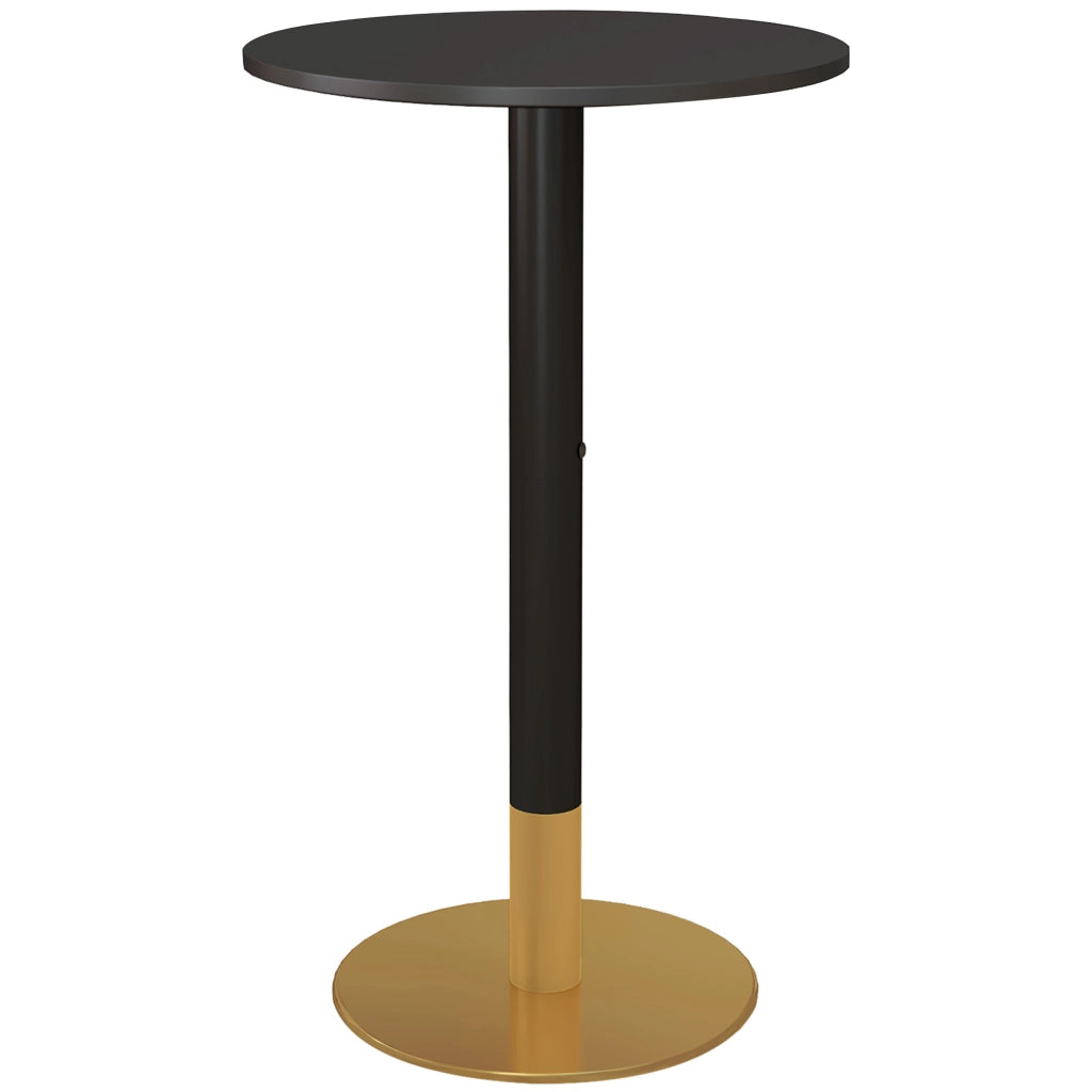 Tavolino da bar rotondo ¨C zephmum ¨C nero, acciaio, 60x60x102 cm