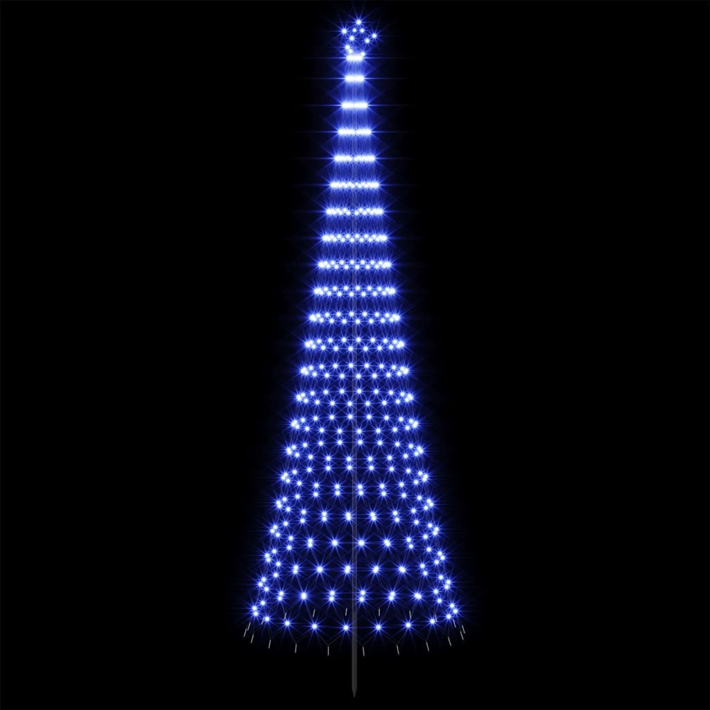 Albero di Natale LED 400 cm 450 LED Blu Ferro Nero 42053607