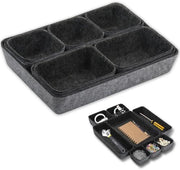 Organizzatore di Velluto, pacchetto da 8 pezzi, organizzatore di carico di velluto Organizzatore di velluto per la stanza, per il carrello, per la cucina, per la camera da letto, per la casa (Nero)