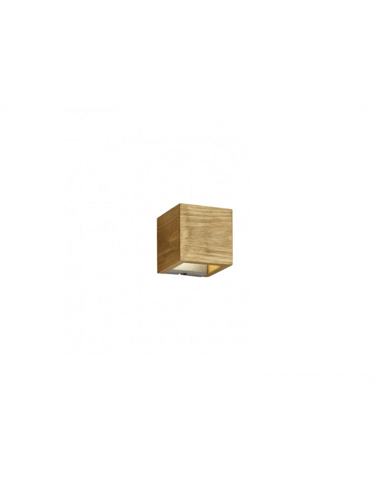 Applique Brad Cubo Legno Doppia Emissione Led Trio Lighting