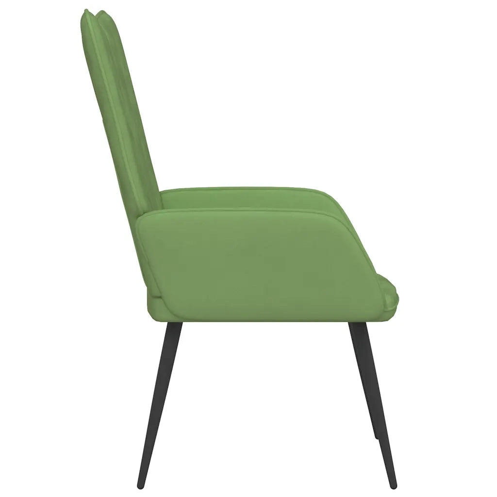 Sedia Relax Verde Chiaro in Velluto 327680
