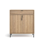 Scarpiera Herdasa effetto rovere dorato gambe grafite 89x80x29