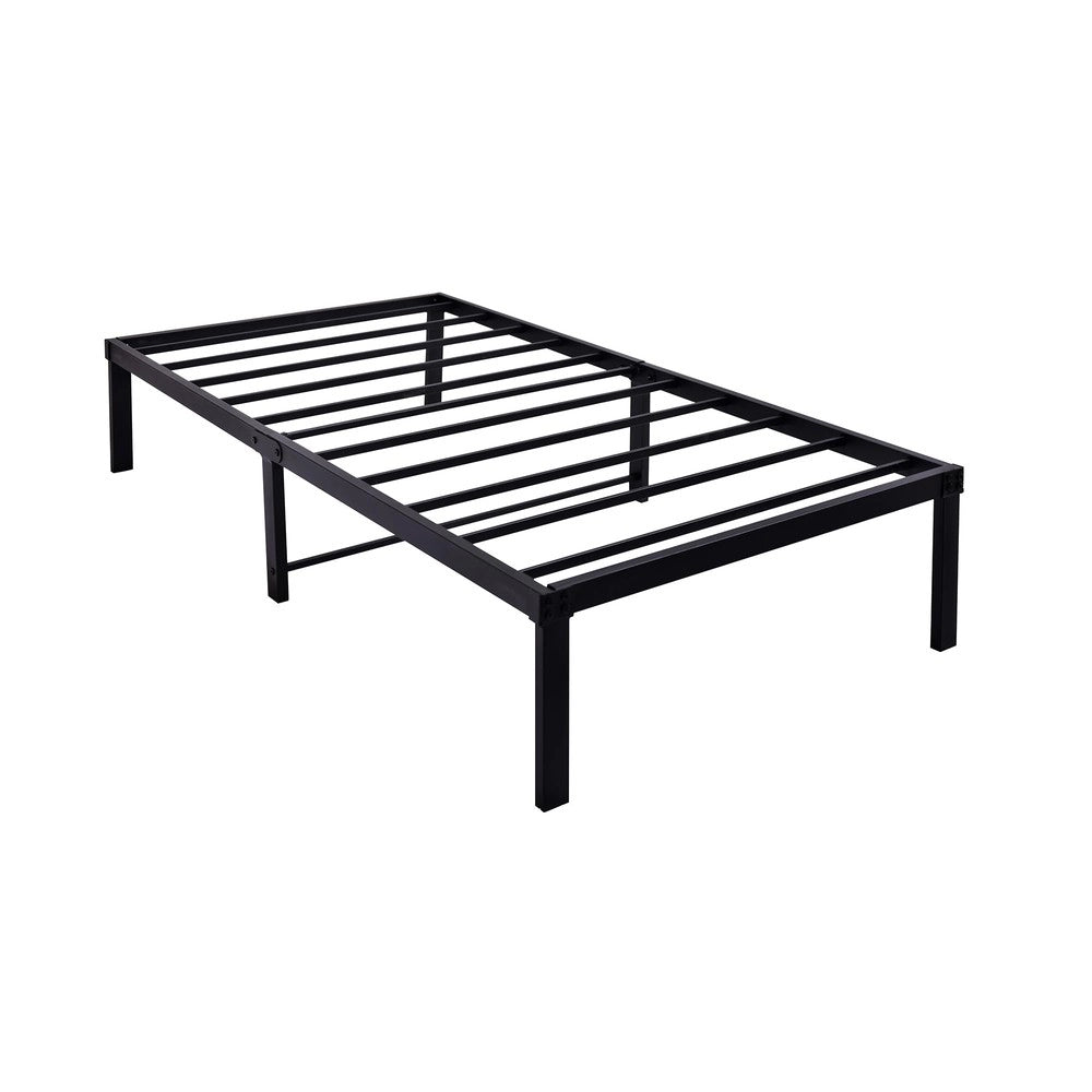 Letto con testiera 90x200 ¨C Minimal ¨C metallo, struttura resistente, montaggio facile