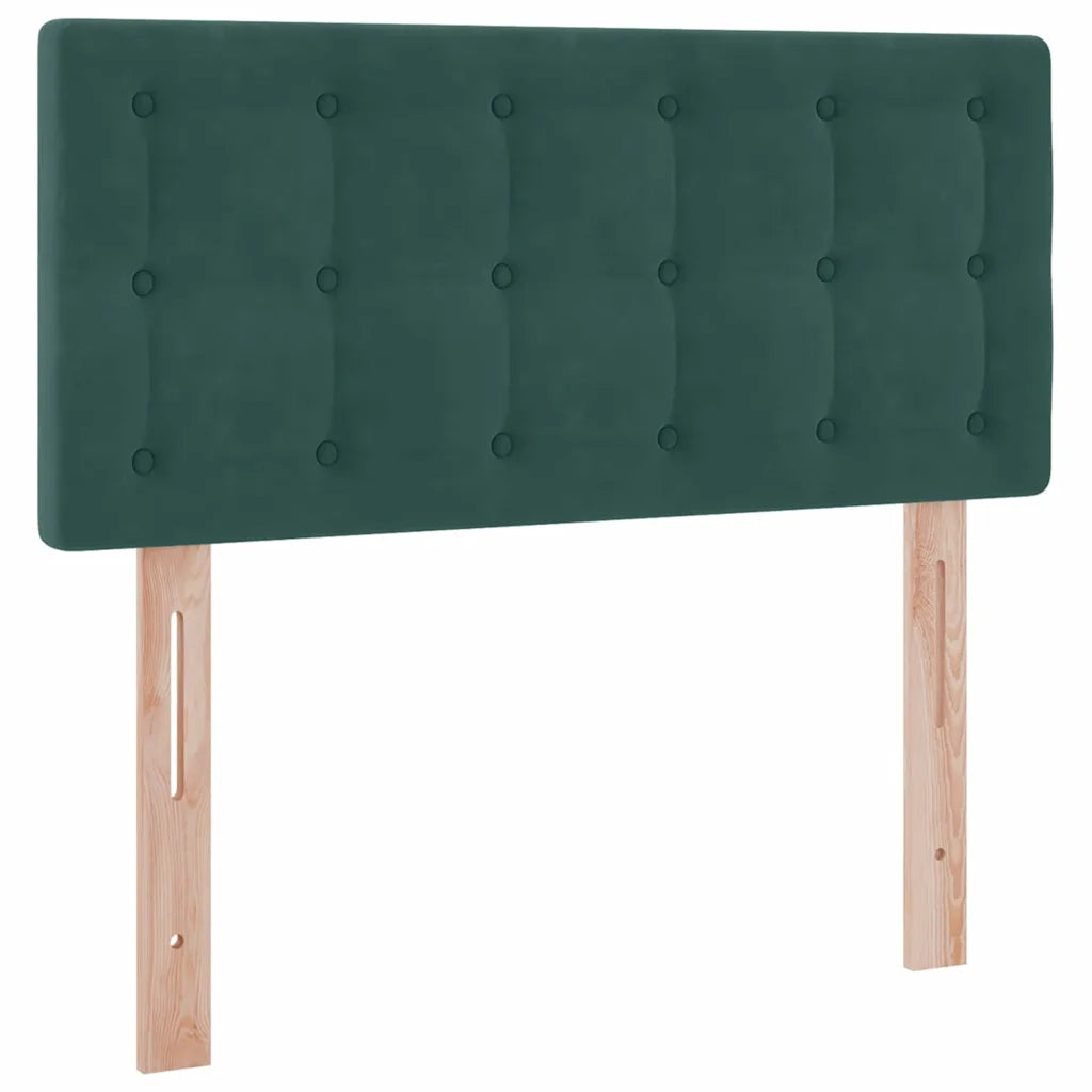 Letto con contenitore LED e materasso Verde Scuro 100 x 200 cm