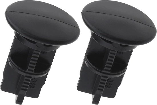 Scharnierstifte per coperchi cestini - 2 pezzi - 43 mm x 18 mm - Compatibili con cestini domestici o commerciali da 240 litri - Plastica - Nero